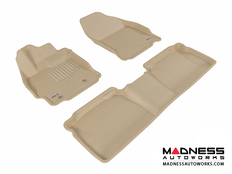 Scion TC Floor Mats (Set of 3) Tan by 3D MAXpider MADNESS Autoworks